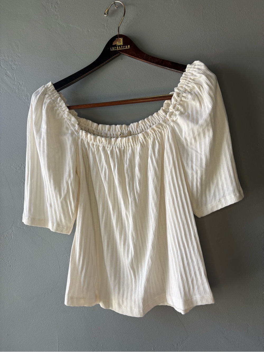 Madewell Texture & Thread Peasant Top ~ Size L